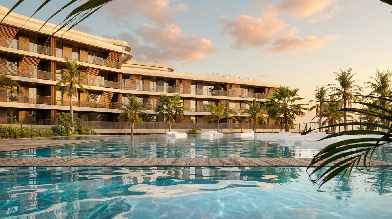 Desarrollo residencial 136 viviendas resort Tenerife 2022 · ALYCIA Architecture · López-Neira Ciaurri arquitectos promoción residencial